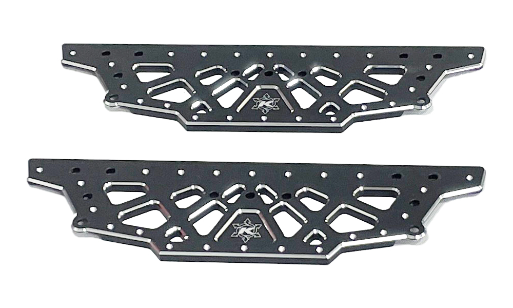 Kaos CNC Aluminum Chassis Plate for F250 & F450 Lifted Chassis, Black Anodized - 2 Piece