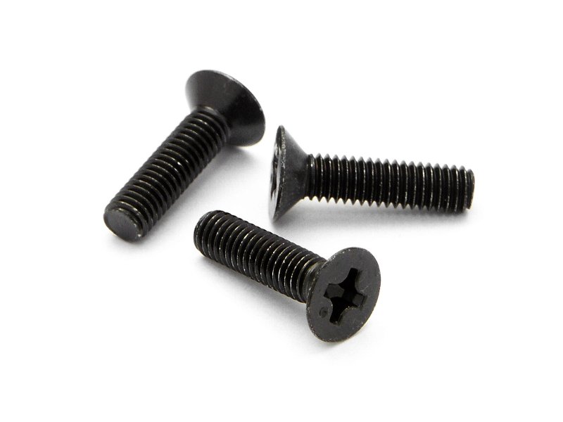 M3 x 12 mm Flat Head Screw, 6 Piece