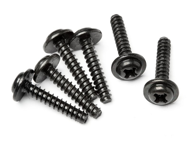 M3.2 x 15 mm TP Flanged Screw, 6 Piece