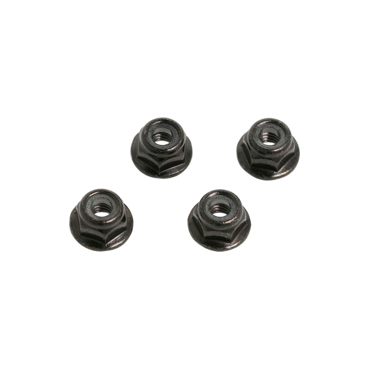 CEGG36403A M4 Rebbed Nylon Serrated Flange Locknut - Pack of 4