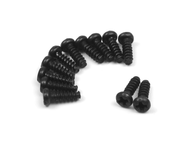 PBHO 2.6 x 8 mm Pan Head Self Tapping Screws - 12 Piece