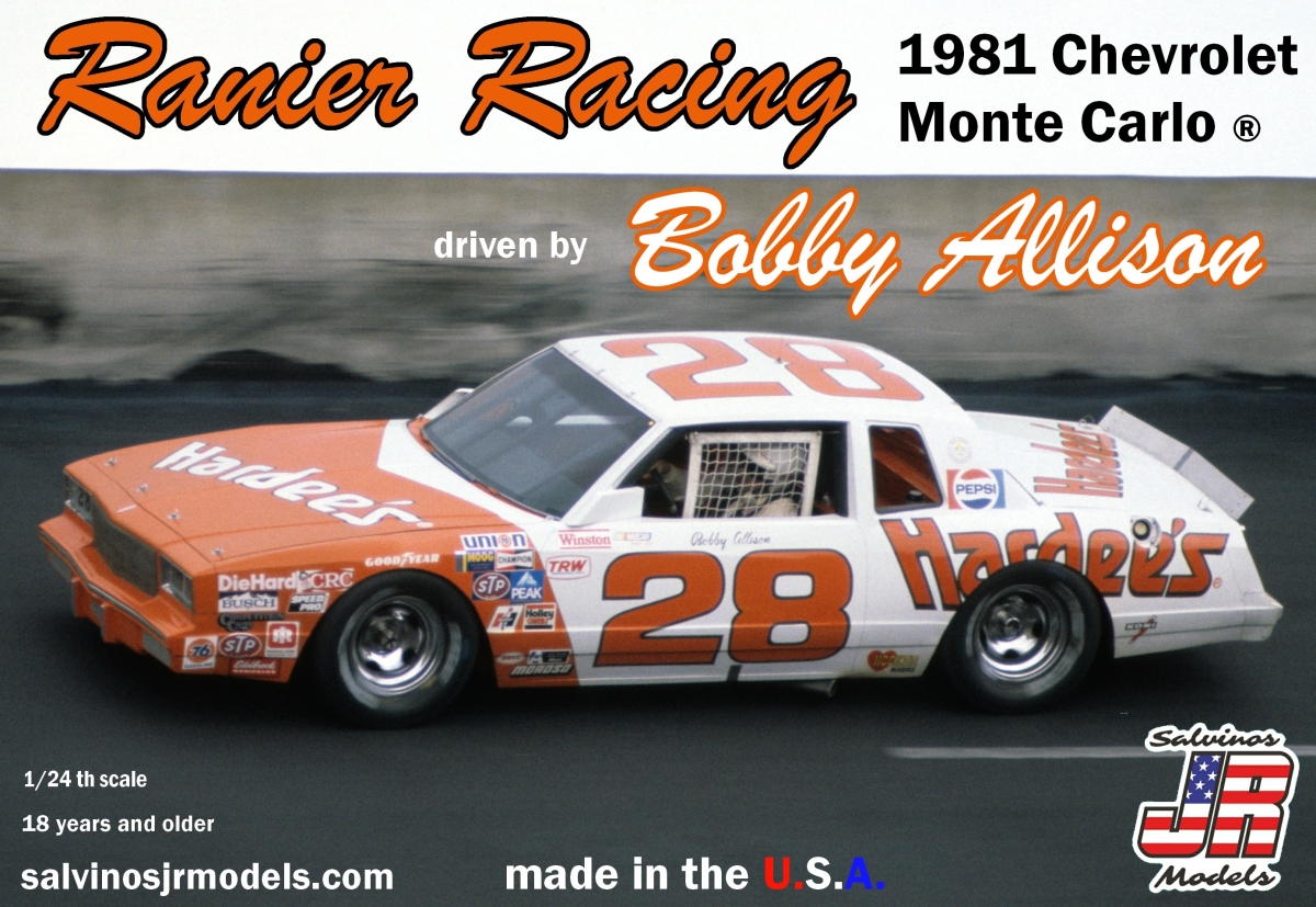 Picture of Salvinos JR Models SJMRRMC1981C 1 by 24 Scale Ranier 1981 Monte Carlo Driven by Bobby Allison Racing Parts
