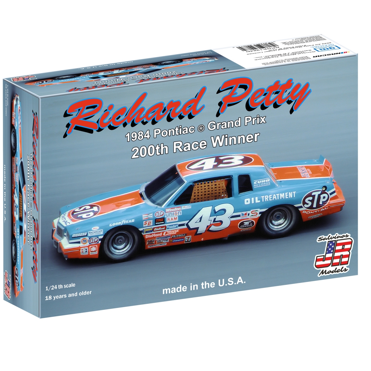 Picture of Salvinos JR Models SJMRPGP1984D 1 by 24 Scale Richard Petty 1984 Pontiac Grand Prix 200th Racing Parts
