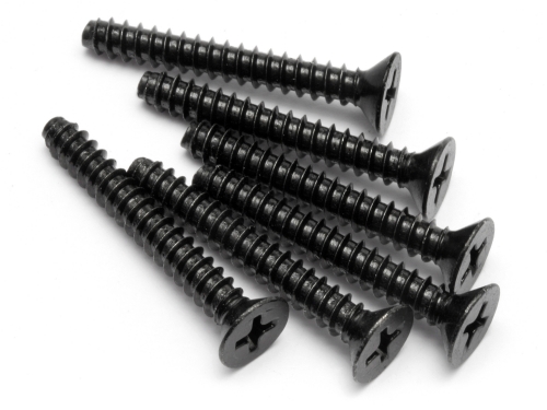 HPIZ649 M4 x 30 mm TP Flat Head Screw, 6 Piece