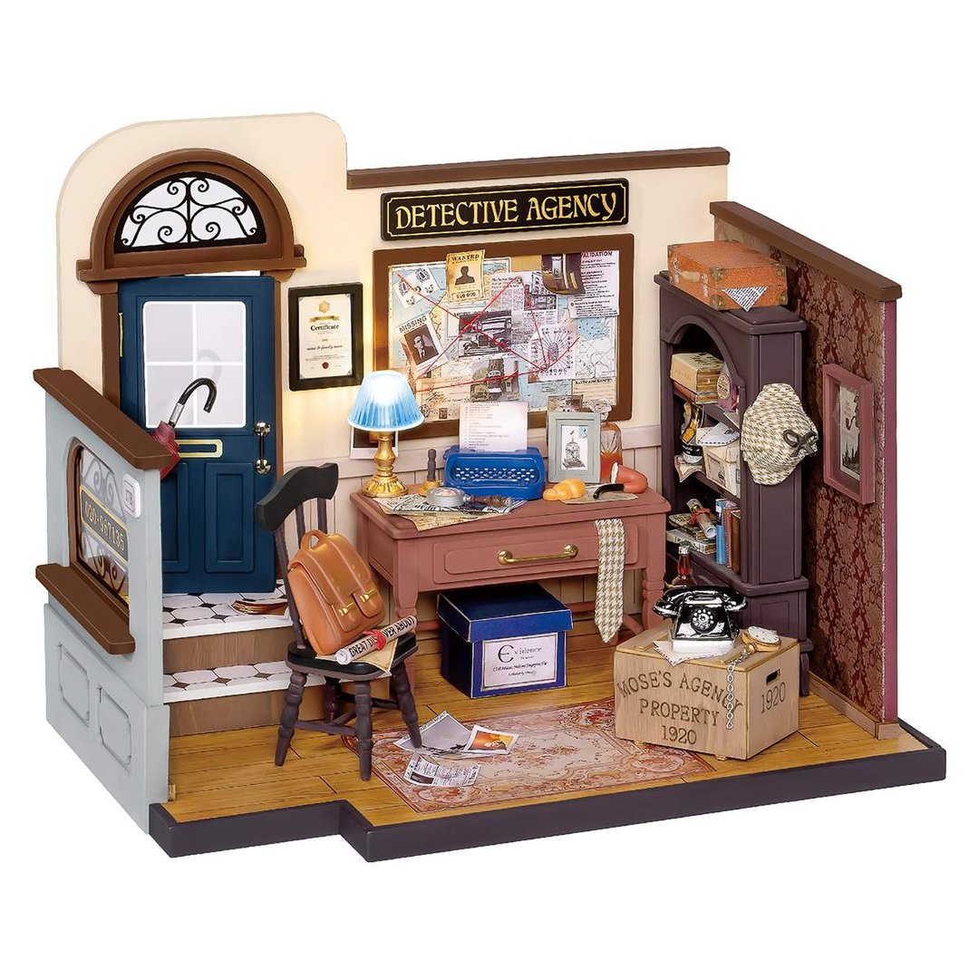 Picture of Robotime ROEDG157 Moses Detective Agency Miniature House Kit