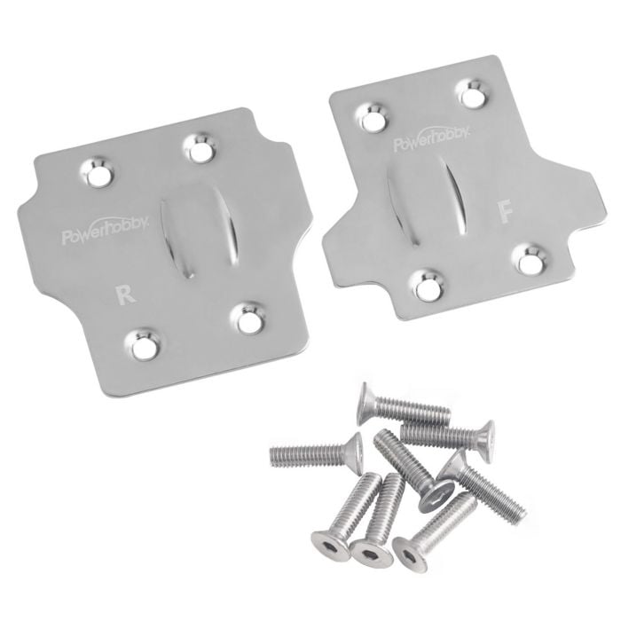 Stainless Steel Front & Rear Skid Plate Set for Arrma 6S -  Jeux Games, JE3525559