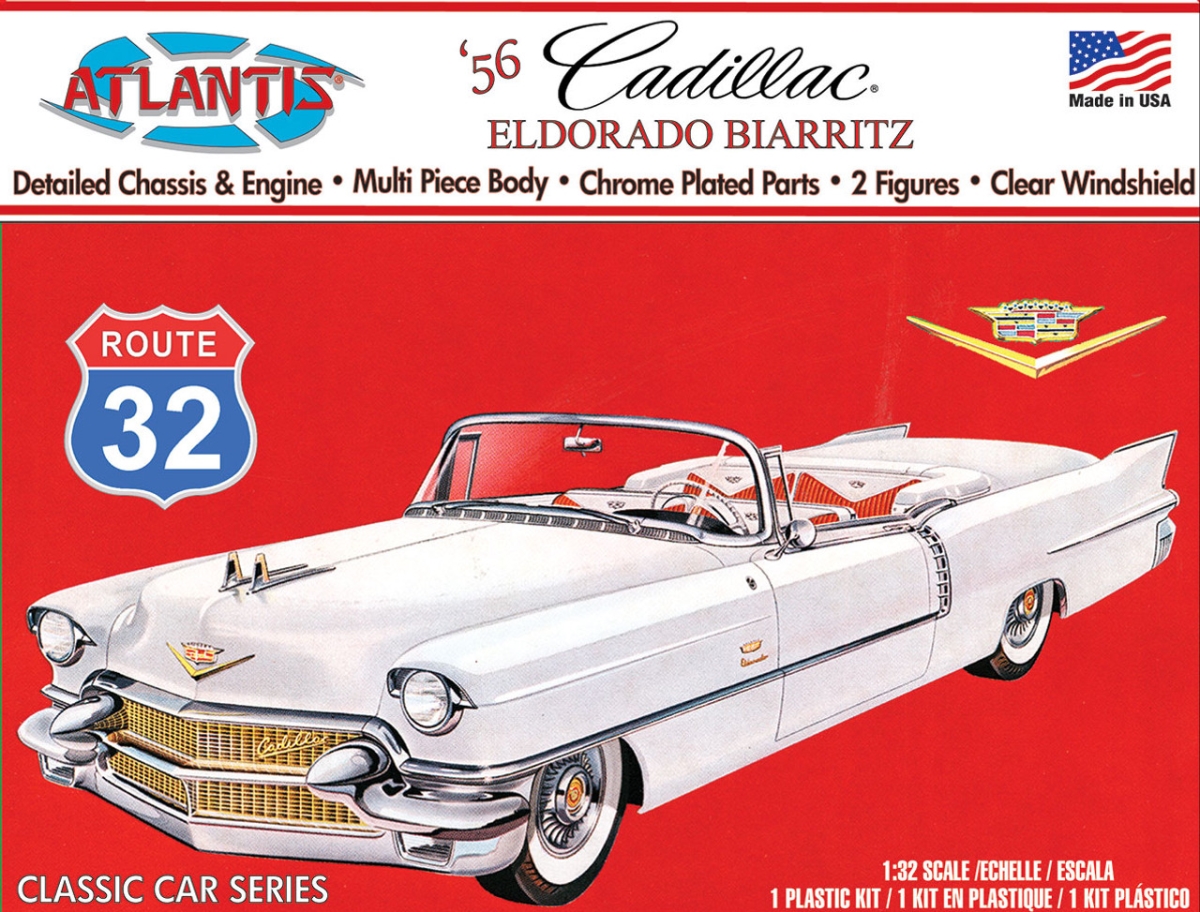 AANH1200 1 by 32 Scale 1956 Cadillac Eldorado with Glass Plastic Model Kit