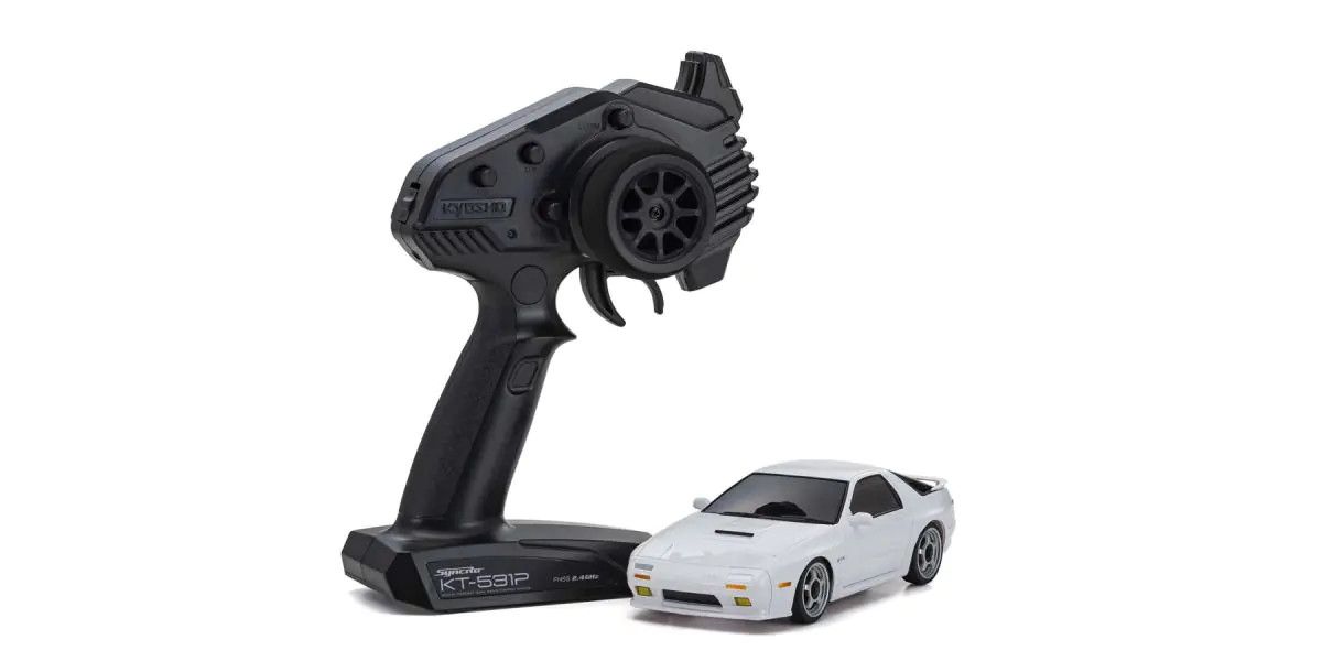 KYO32634W Mini-Z AWD Mazda Savanna RX-7 FC3S Model Touring Car, White -  Kyosho