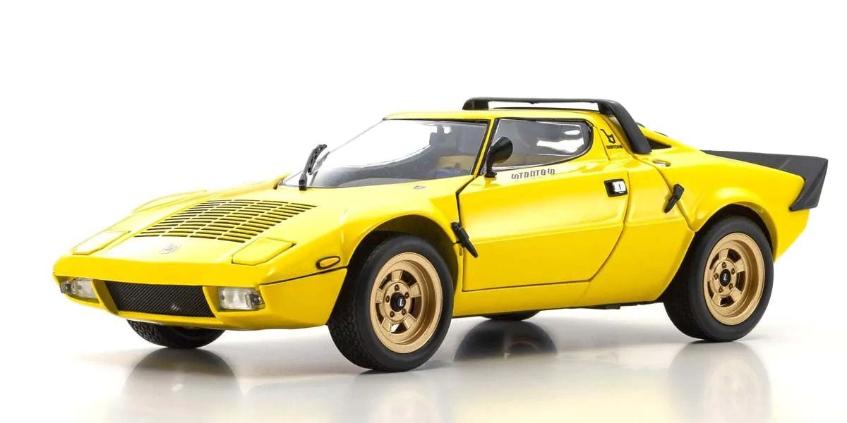 KYOKS08130Y 1-18 Scale Lancia Stratos HF Die Cast Car, Yellow -  Kyosho