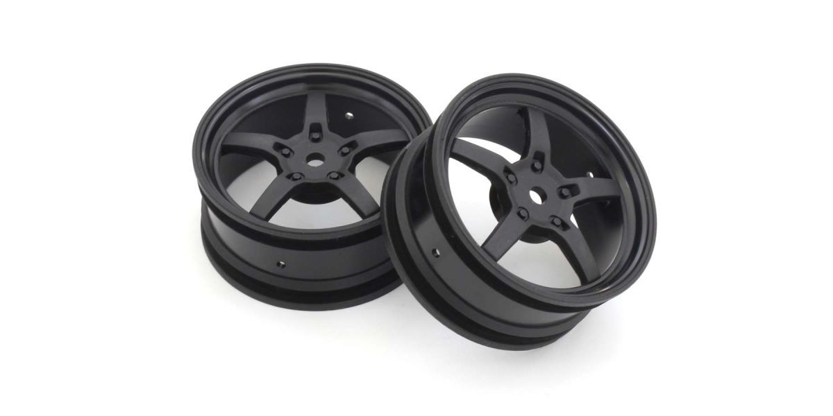 KYOFAH705BK 5-Spoke Racing Wheel, Black - 2 Piece -  Kyosho