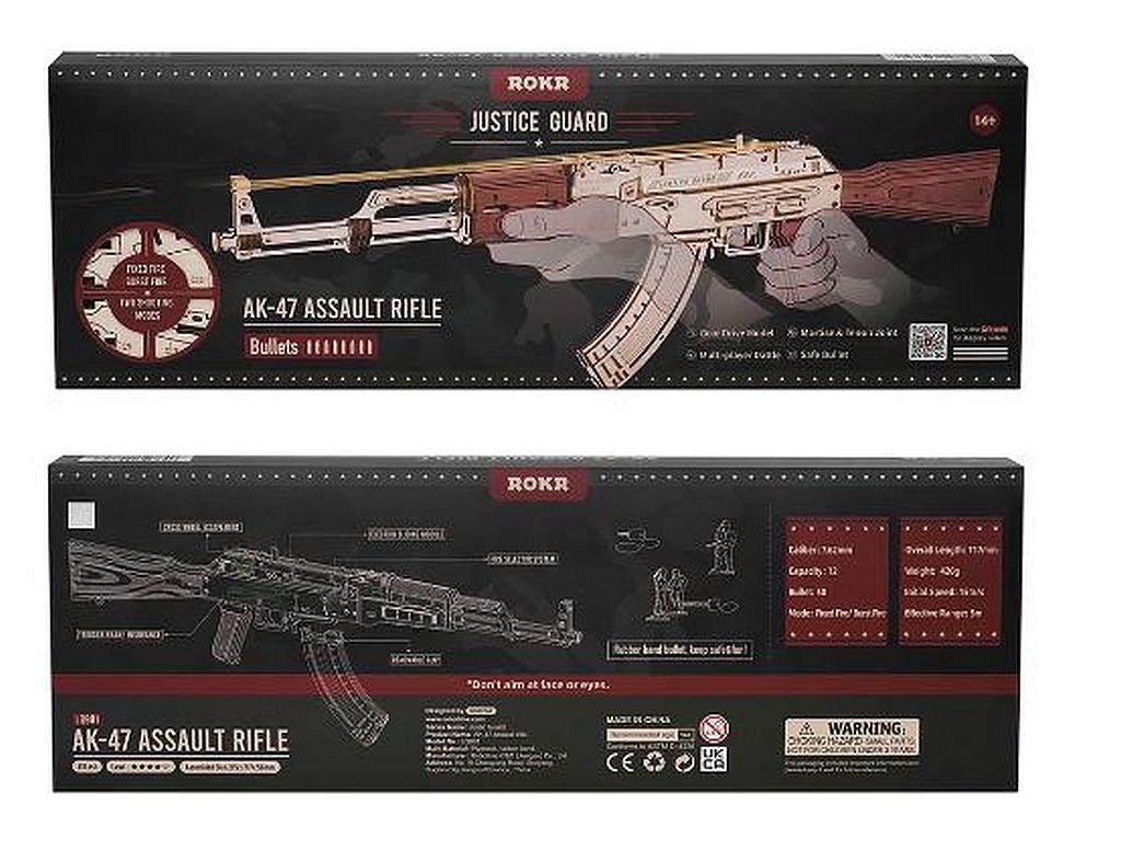 Picture of Robotime ROELQ901 AK-47 Assualt Rifle Rubber Band Gun