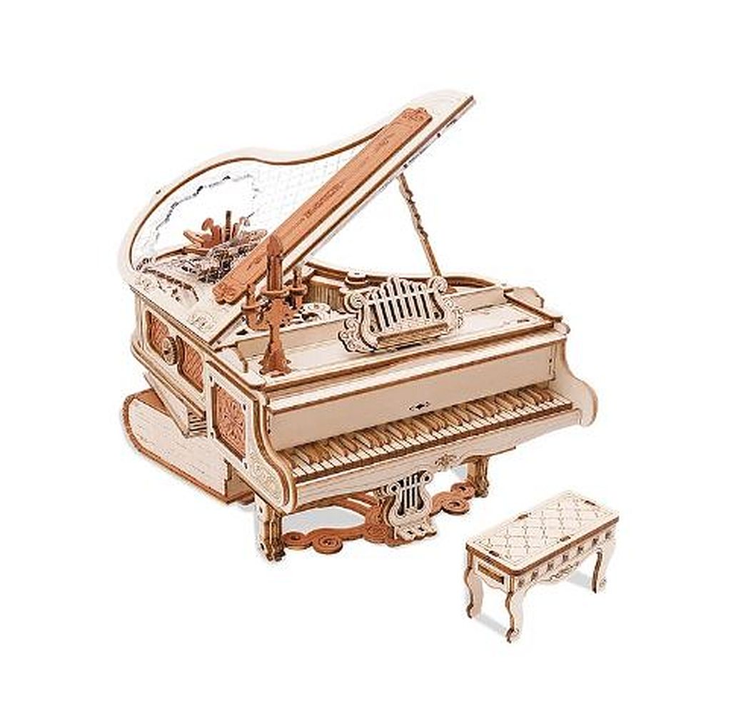 Picture of Robotime ROEAMK81 ROKR Magic Piano Mechanical Music Box 3D Wooden Puzzle