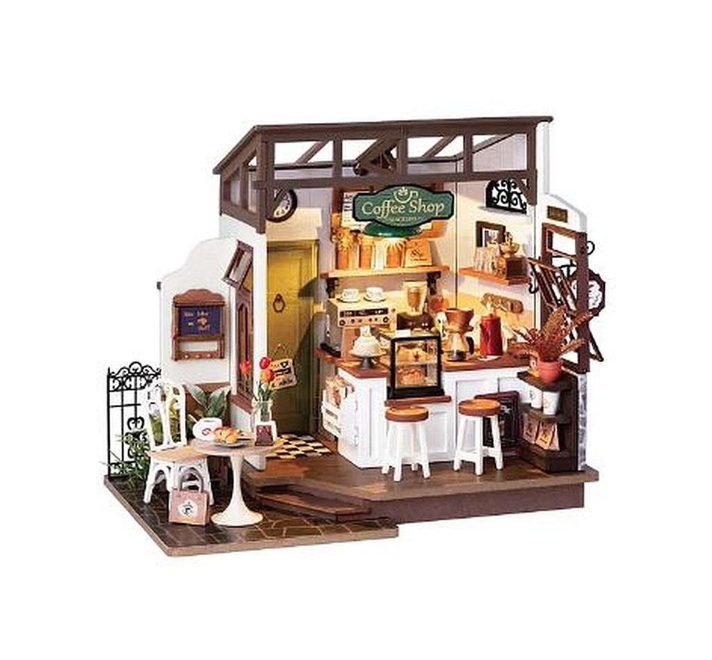 Picture of Robotime ROEDG162 250 x 150 x 195 mm Rolife No.17 Cafe Miniature House kit