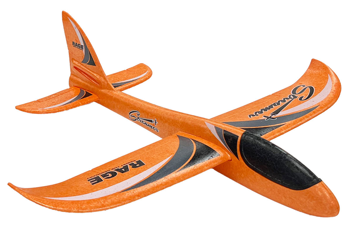 Streamer Hand Launch Glider Airplane, Orange