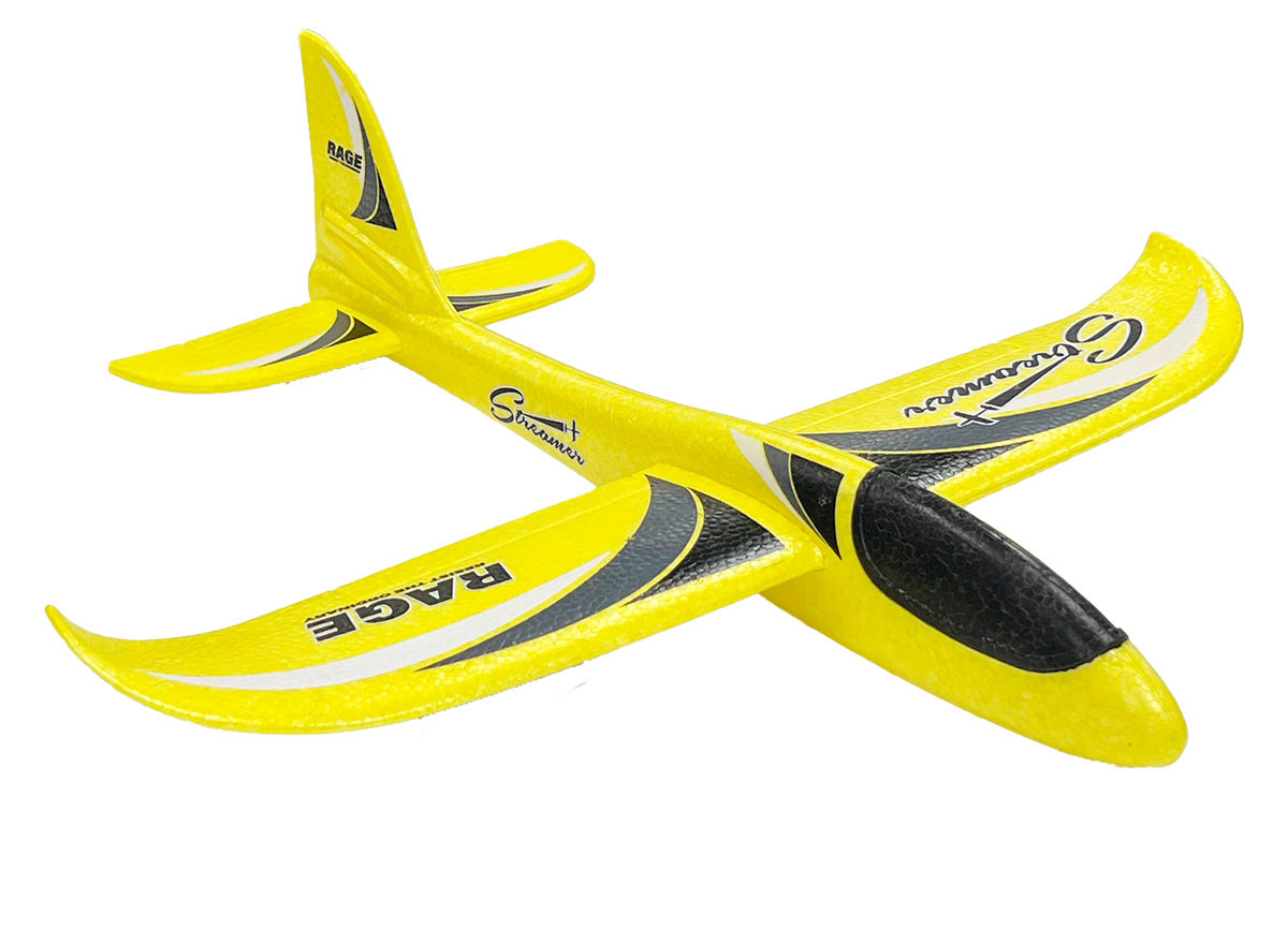 Streamer Hand Launch Glider Airplane, Yellow