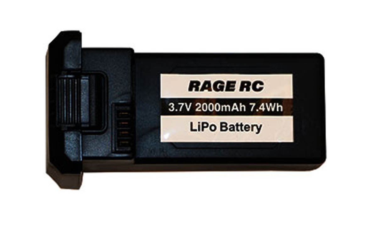 Picture of Rage R-C RGR4557 3.7V 1S 2000mAh Lipo Battery with Case - Stinger 3.0