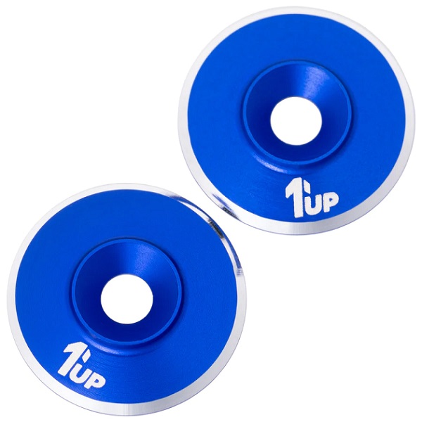 Picture of 1up Racing 1UP820121 7075 LowPro Wing Washers - M3&#44; Dark Blue