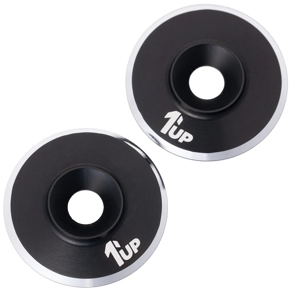 Picture of 1up Racing 1UP820021 7075 LowPro Wing Washers - M3&#44; Black - 2 Piece
