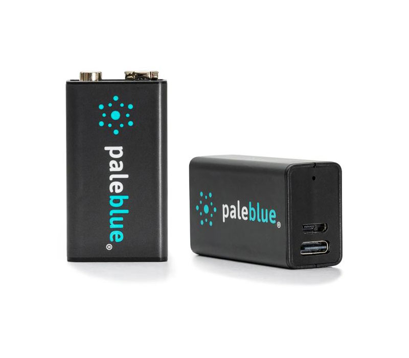 Lithium Ion Rechargeable 9V Batteries, Pale Blue - Pack of 2