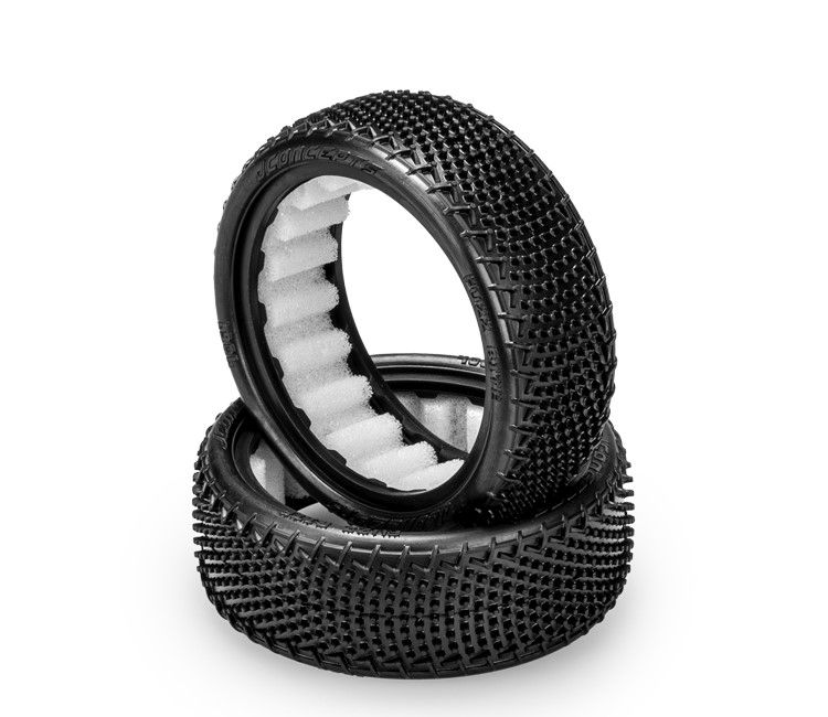 Picture of J Concepts JCO4061010 Fuzz Bite Compound&#44; Wide 2WD Front Tire for No.3347&#44; Pink