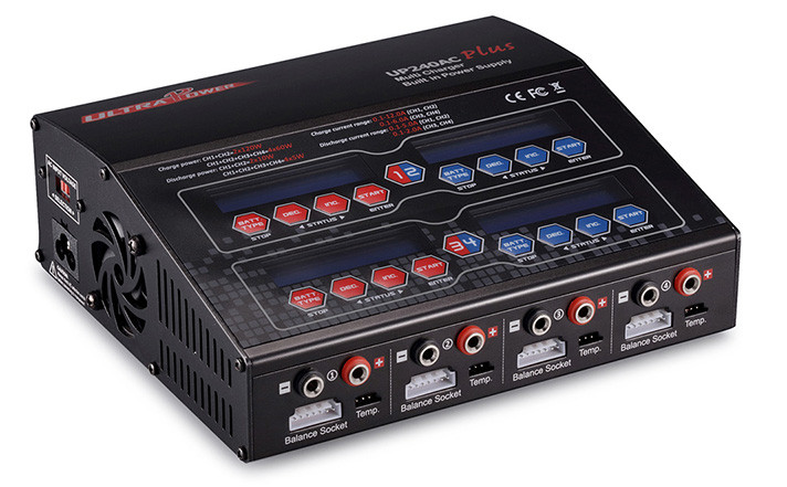 Picture of Ultra Power Technology UPTUP240ACPLUS 240W 4 PORT Multi Chemistry AC & DC Charger