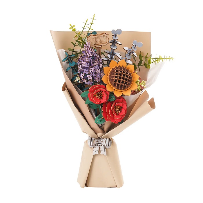 ROETW01H Wooden Flower Bouquet 3D Wooden Puzzle -  Robotime