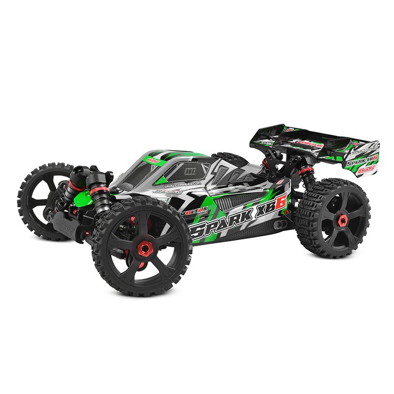 COR00285-G Spark XB6 1-8 6S Basher Buggy, Ready to Run, Green