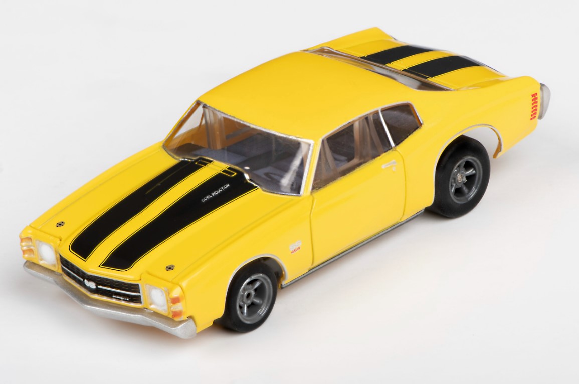 Picture of AFX Racing AFX22050 HO Scale 1971 Chevelle 454 Yellow Slot Car