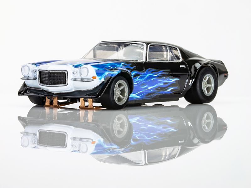 Camaro 1973 Wildfire HO Scale Slot Car, Black & Blue