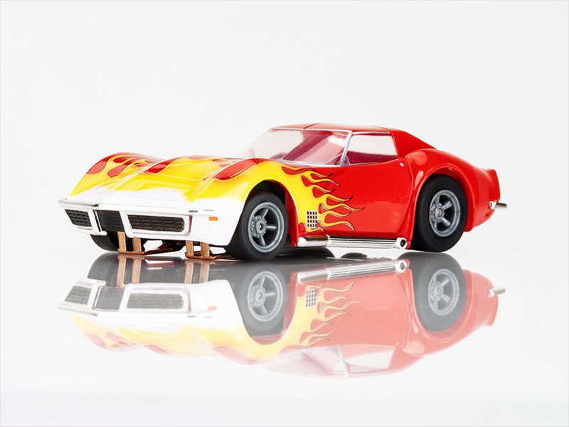 Corvette 1970 Wildfire HO Scale Slot Car, Red & Yellow