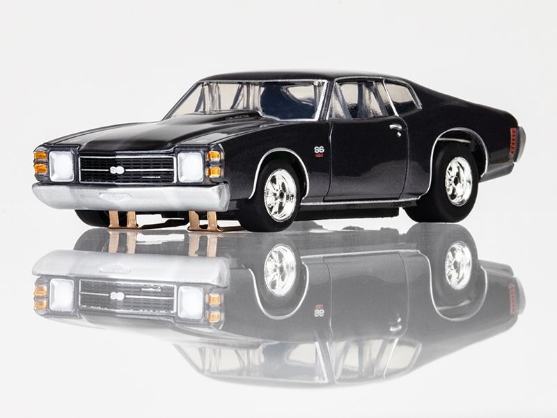 1972 SS454 Dusk Gray Metallic with Black Rally Stripes Car