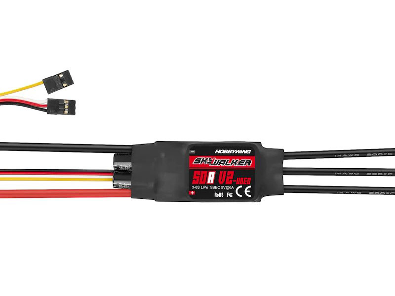 HWI30216400 50A V2 Plus ESC 6S Skywalker Speed Controller