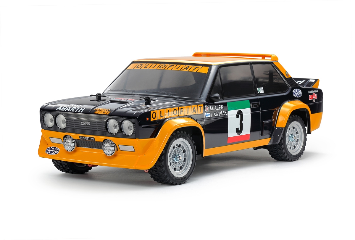 TAM47494-A R-C Fiat 131 Abarth Rally MF-01X Olio Fiat Painted Body -  Tamiya