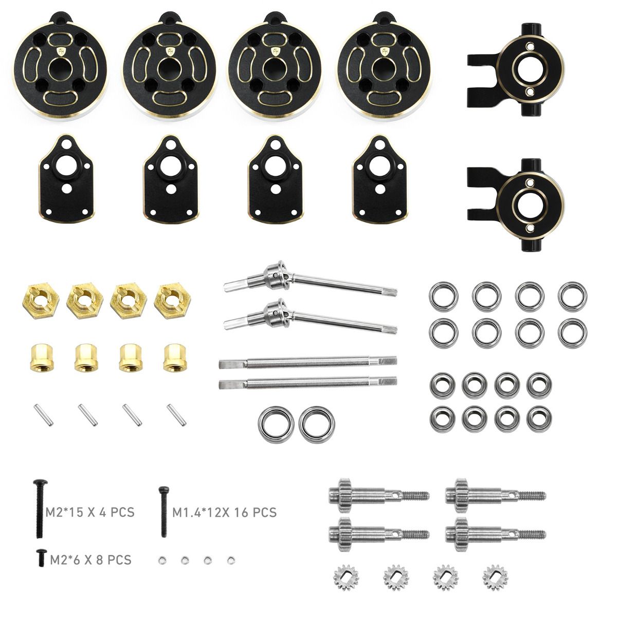 PHB5731 Brass Front & Rear Portals for Traxxas TRX-4M