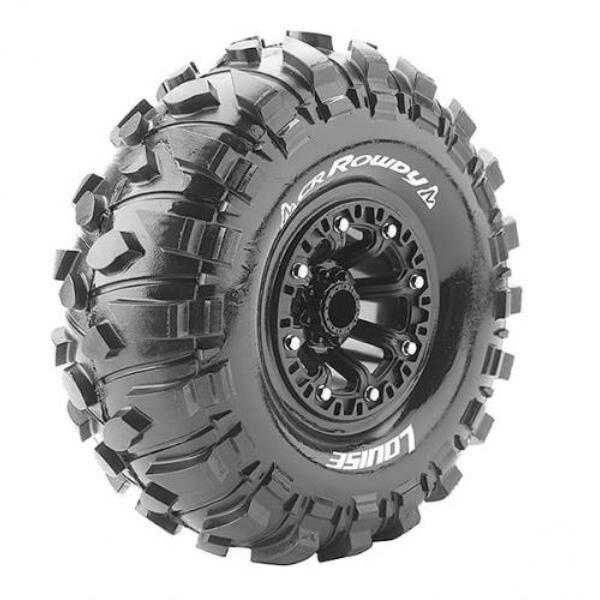 2.2 in. Black Rim 12 mm Hex 1-10 Scale Super Soft CR-Rowdy Tire
