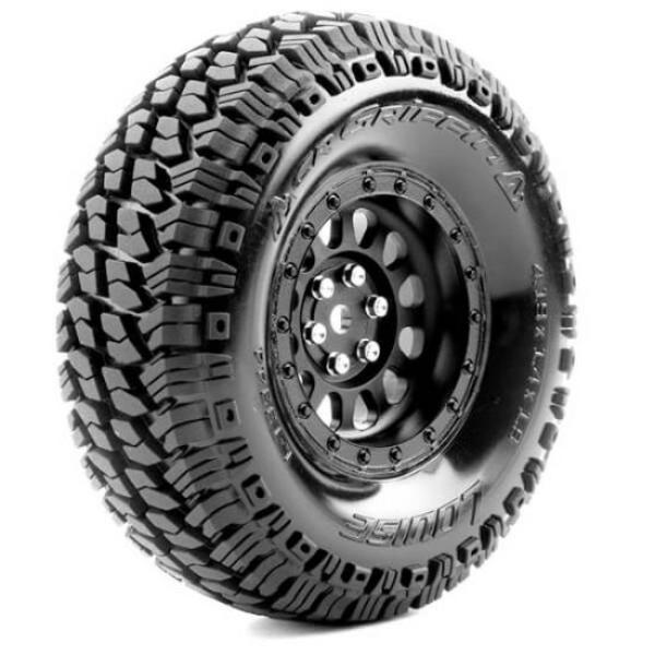 1.9 in. Black Rim 12 mm Hex 1-10 Scale Super Soft CR-Griffin Class 1 Tire