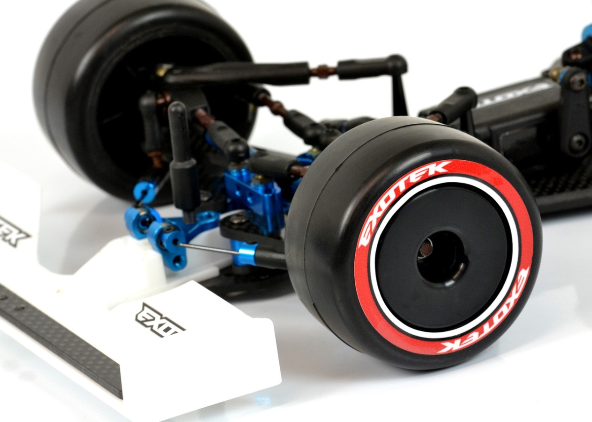 EXO2194 1 by 10 Scale F1 Rubber V2- Front 38X Tire, Red - Medium