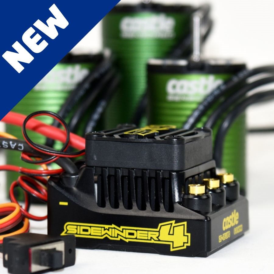 Picture of Castle Creations CSE010-0164-10 Sidewinder 4 Sensorless ESC SCT Edition Electric Motor with 1412-3200 Sensor