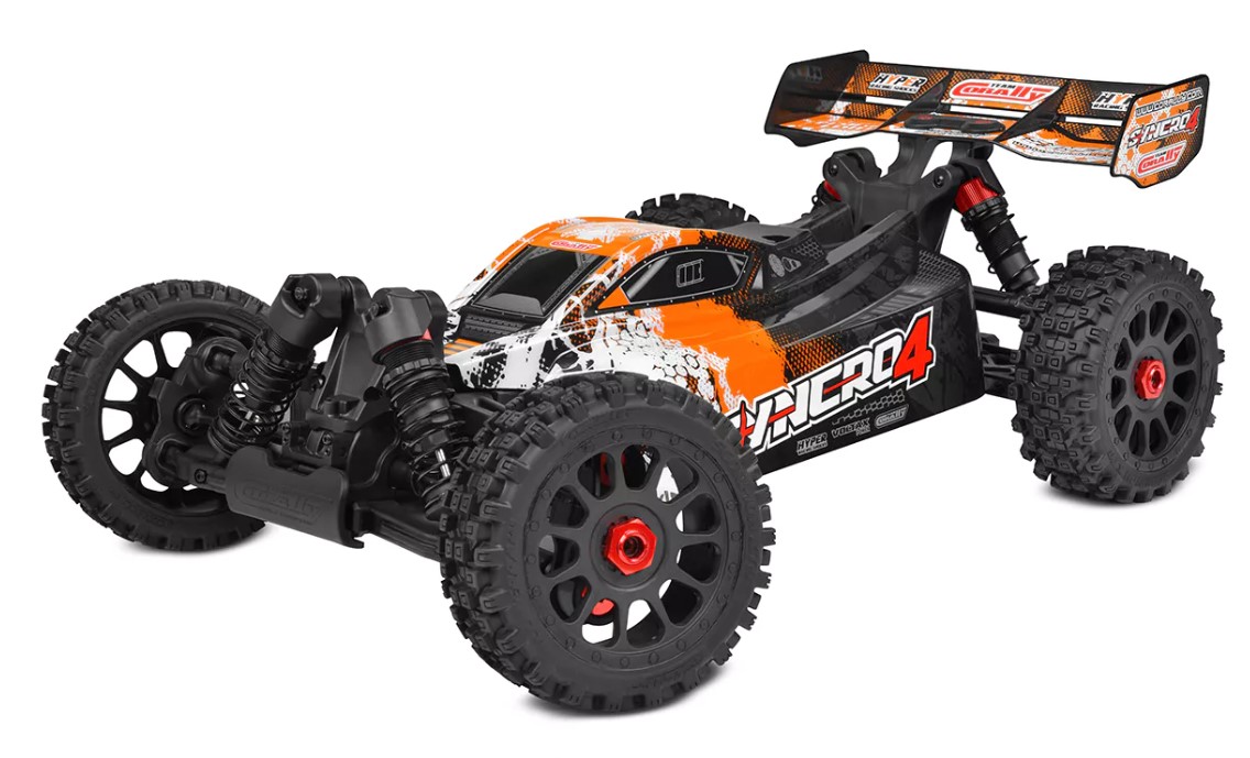 COR00287-O 1-8 Scale Syncro-4 4S Brushless Off Road Buggy - RTR, Orange