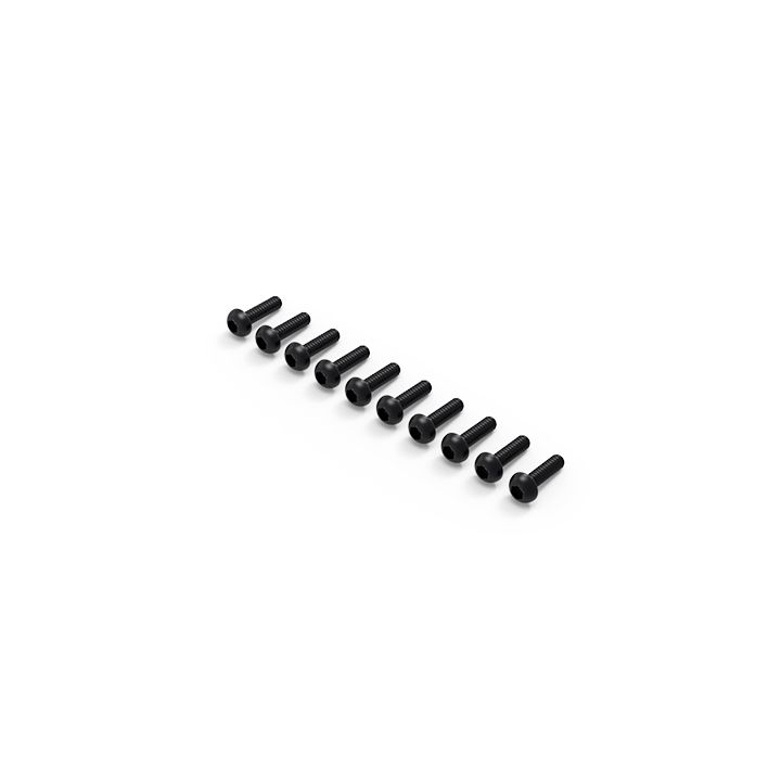 GMAA0012 2.5 x 8 mm Round Head Hex Wrench Bolt - 10 screws