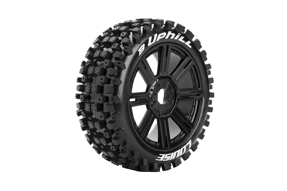 LOULT3271SB 17 mm 1-8 Scale Hex, Mounted on B-Uphill Off-Road Buggy Tires