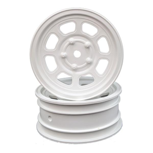 DERDSBAFW Speedway Buggy Wheels for Associated B6 & Customworks, White - 4 Piece