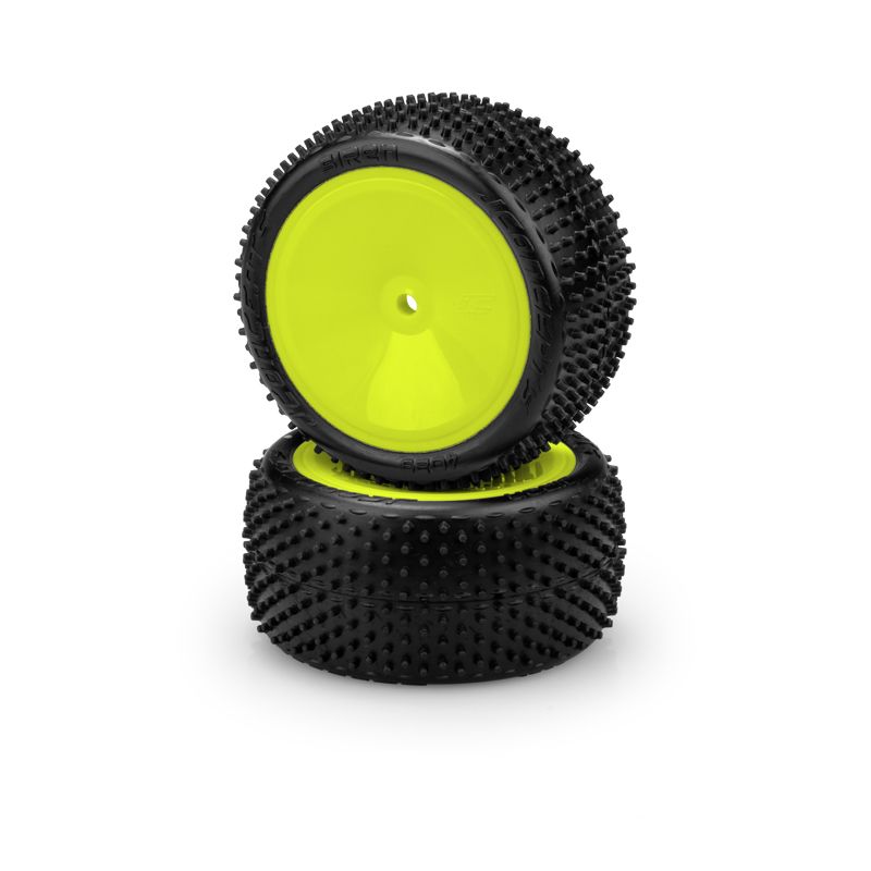 Picture of J Concepts JCO4029201021 2.2 in. Siren LP Pre-Mounted Rear Buggy Carpet Tires&#44; Yellow