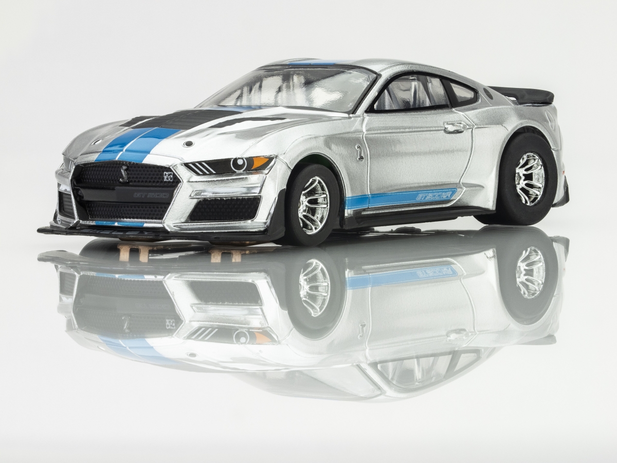 Picture of AFX Racing AFX22099 2022 Mustang GT500KR HO Scale Slot Car&#44; Silver & Blue