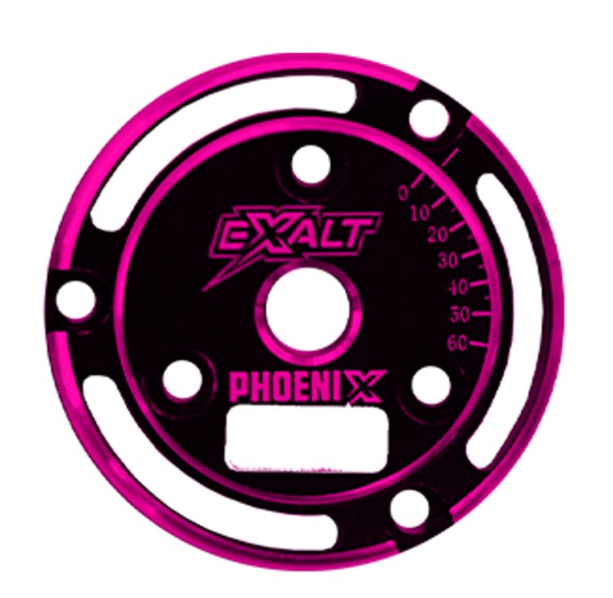 EXA0233PK Phoenix Endplate with Chamfered Edges, Black & Pink