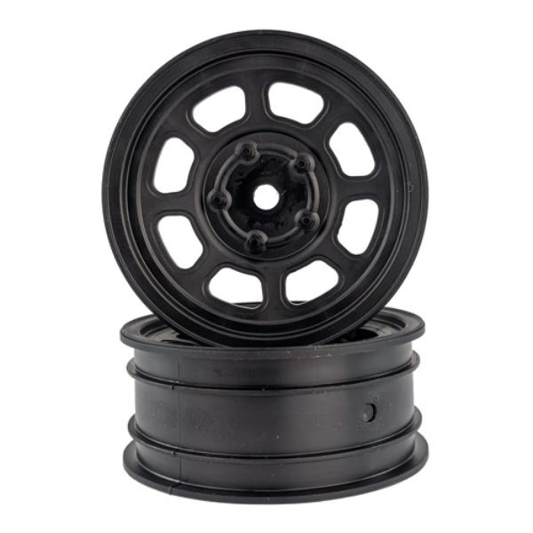 DERDSBAFB Speedway Buggy Wheels for Associated B6 & Customworks, Black - 4 Piece