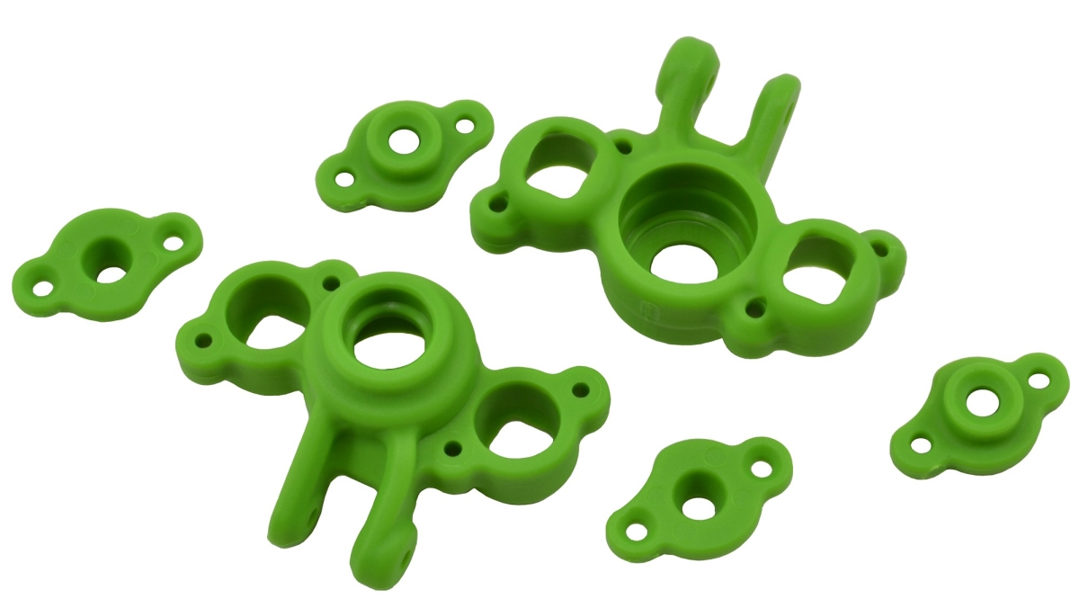 Green Axle Carriers for Traxxas 1 by 16th Scale Vehicles