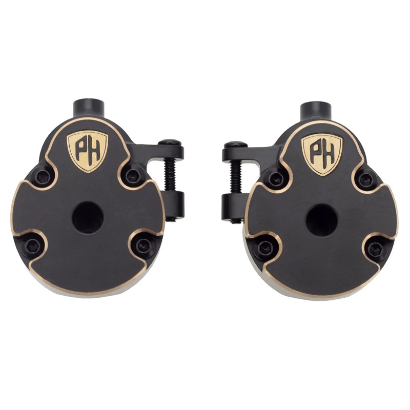 PHB6711 Brass Front Axle Portal Knuckle Plus Gear Cover with Redcat
