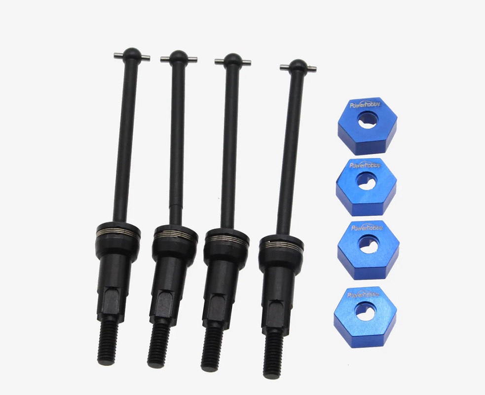 PHB6573BLACK Front & Rear CVD Axles Drive Shafts for Arrma Grom - Black