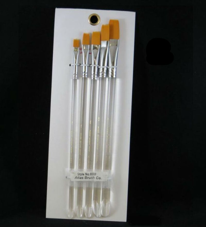 ABS800F Golden Taklon Brushes for 10, 8, 6, 4 & 2 - 5 Sizes